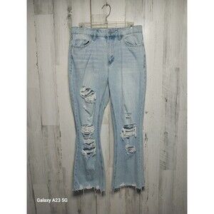 Flying Monkey Vintage Cropped Straight Size 27 Light Wash Distressed